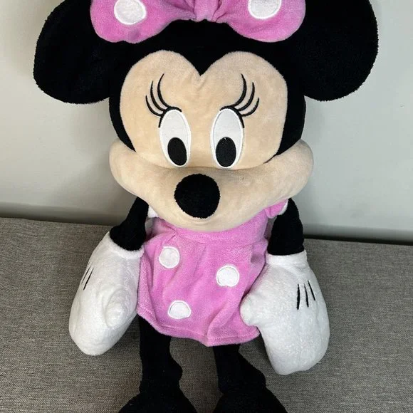 Disney Large Minnie Mouse Plush 25" Pink Polka Dots Stuffed Toy Age 2+ - Picture 4 of 14